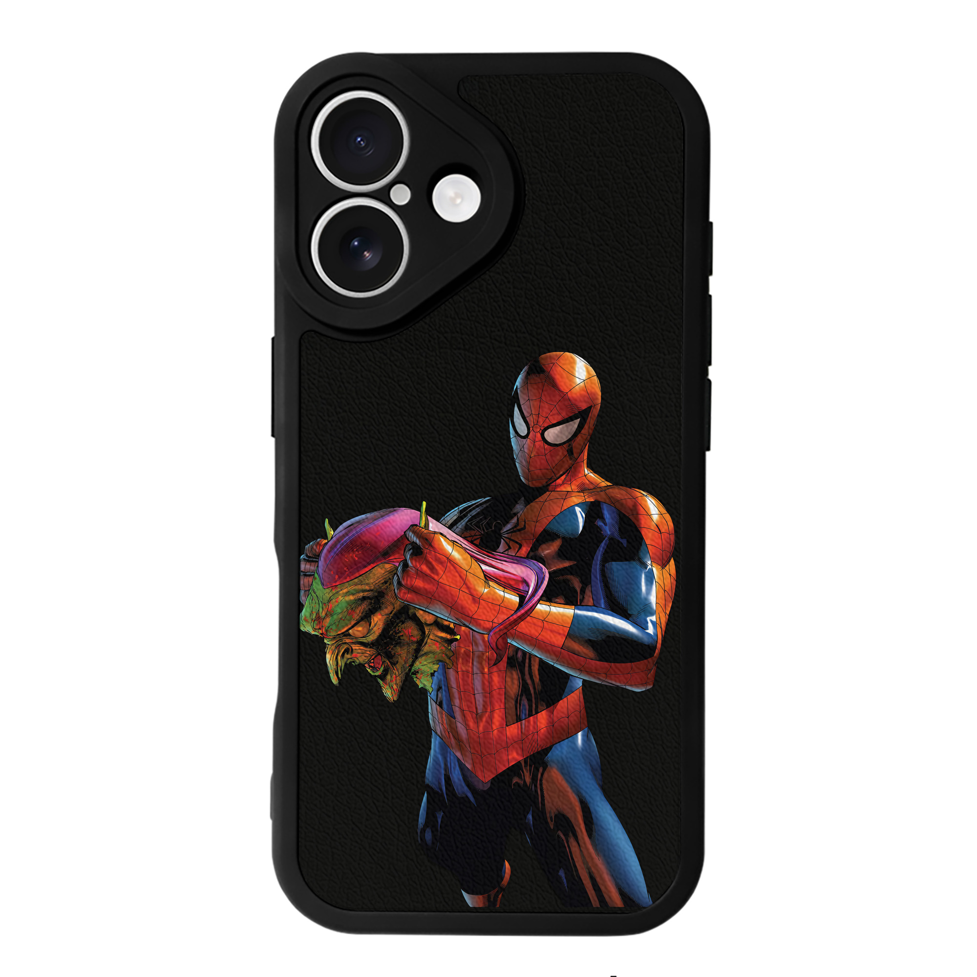 Spider Man スパイダーマン 【iPhone 16シリーズ対応】シリコンスマホケース（レザー調） 材質：シリコン